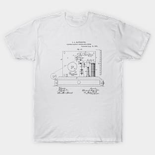 Electric Railway Controlling System Vintage Patent Hand Drawing T-Shirt